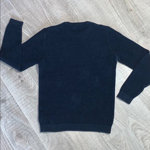 SELECTED HOMME INDIGO Men's Navy Crew Neck Sweater - Picture 7 of 8